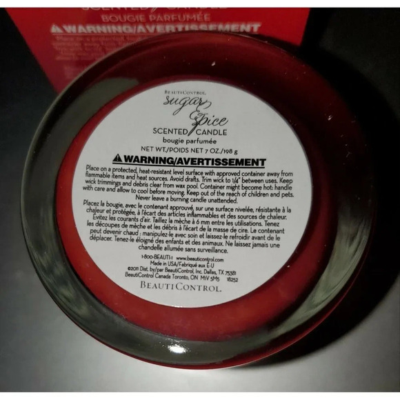 BeautiControl Sugar & Spice Bougie Parfumee Retired 7 oz Candle NEW - Picture 5 of 5